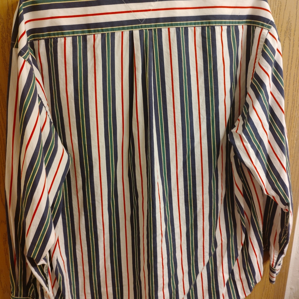 Tommy Hilfiger Men's Multicolor Striped Button Down Shirt - Picture 4 of 4